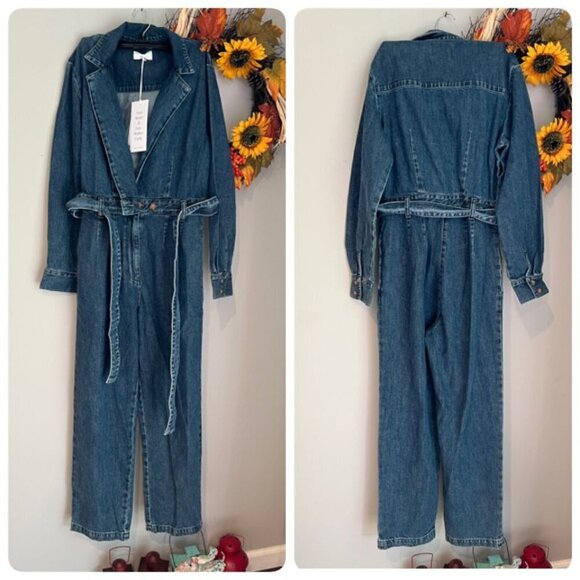 Boyish Hendrix Jumpsuit Cotton Blend Small in LIKE CRAZY DENIM BLUE - Picture 1 of 10